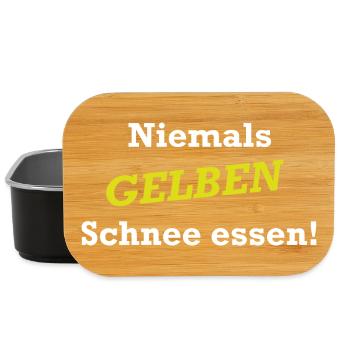 Niemals Gelben Schnee essen - Lunch Box - Schwarz - Vorne