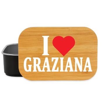 t-shirt J’adore Graziana idée cadeau t-shirt - Boîte à goûter - noir - Devant