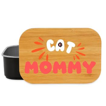 Katze Mama Design Glückliche Katze - Lunch Box - Schwarz - Vorne