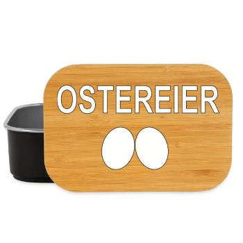 Ostereier -Design 2 Eier Geschenk - Lunch Box - Schwarz - Vorne