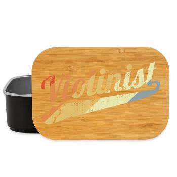 Retro Violin Player - Lunch Box - black - Front