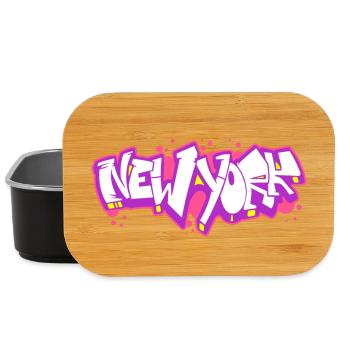 New York Horizontales Graffiti 2 - Lunch Box - Schwarz - Vorne