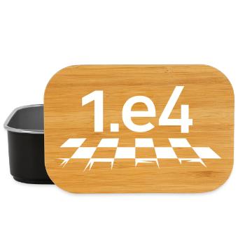 1.e4 Chess Game Opening Chess Club Symbol - Lunch Box - black - Front