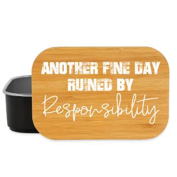 another fine day ruined by responsibility - Lunch Box - Schwarz - Vorne