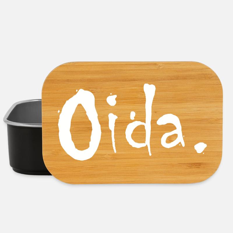Oida - österreichisches Universalwort - Lunch Box - Schwarz