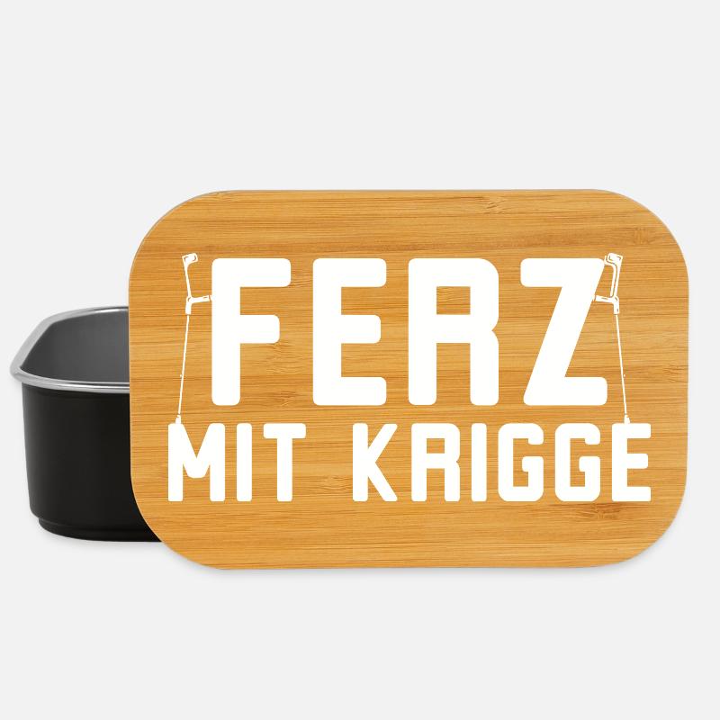 Ferz mit Krigge Hessisch Hessen Dialekt - Lunch Box - Schwarz