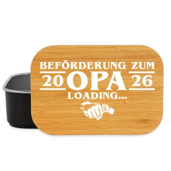 Schwangerschaft verkünden - Werdender Opa 2026 - Lunch Box - Schwarz - Vorne