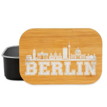 Berlin Skyline Retro  - Lunch Box - Schwarz - Vorne