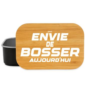 Pas envie de bosser aujourd'hui Motivation Travail - Boîte à goûter - noir - Devant