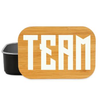 TEAM Block lettering - Lunch Box - black - Front