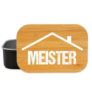 Master Crafts Logo with Roof - Lunch Box - black - Front