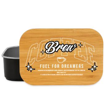 Coffee Brew – Fuel for Dreamers Kaffeeliebhaber - Lunch Box - Schwarz - Vorne