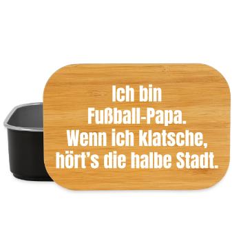 Je suis le papa du football qui dit - Boîte à goûter - noir - Devant