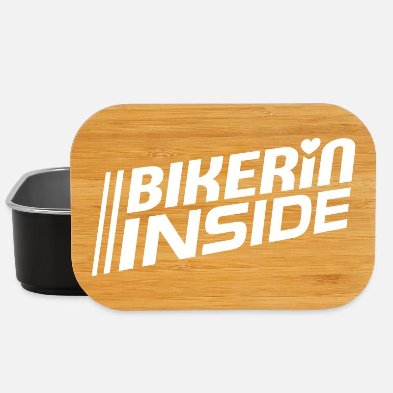 Bikerin inside lettering (color changeable) - Lunch Box - black