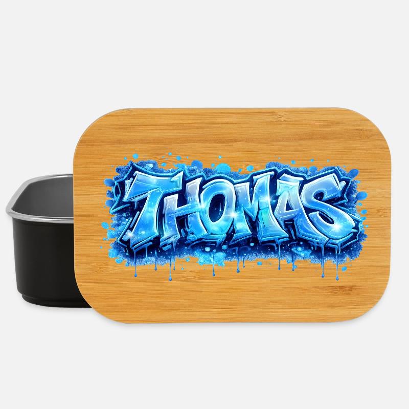 Graffiti Thomas Name Gift Ideal Printable - Lunch Box - black