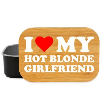 I love my blonde girlfriend - Lunch Box - black - Front