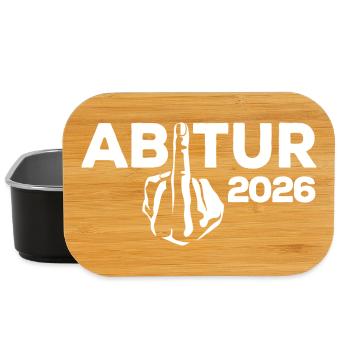 ABI 2026 Mittelfinger Abitur - Geschenk - Lunch Box - Schwarz - Vorne