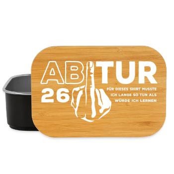Abitur 2026 - J’ai dû étudier longtemps - Boîte à goûter - noir - Devant