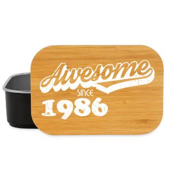 Awesome since 1986 – Retro Typography - Lunch Box - black - Front