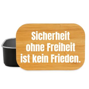 Security without freedom is not peace - Lunch Box - black - Front