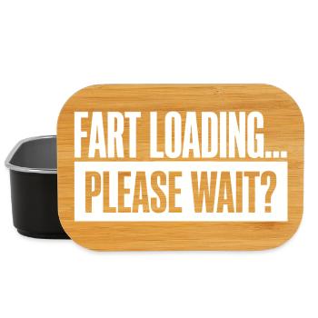 Fart Loading Please Wait Furz Lustig - Lunch Box - Schwarz - Vorne
