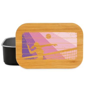 Volleyball Girls Beach Volleyball Volleyball Player - Lunch Box - black - Front