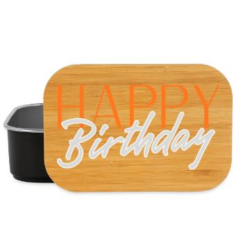 Bon anniversaire - Boîte à goûter - noir - Devant