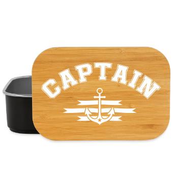 Captain Anchor Emblem - Lunch Box - black - Front