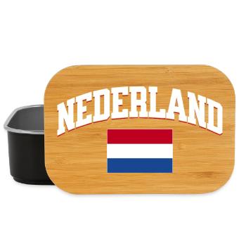 Netherlands Football Lover Retro Sports Design - Lunch Box - black - Front