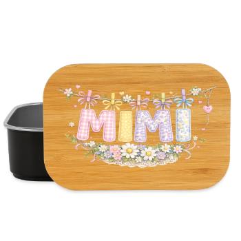 Mimi Flowers and Pastel | Sweetheart Granny Gift - Lunch Box - black - Front