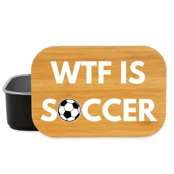 WTF Is Soccer Funny Football Shirt merch - Lunch Box - black - Front