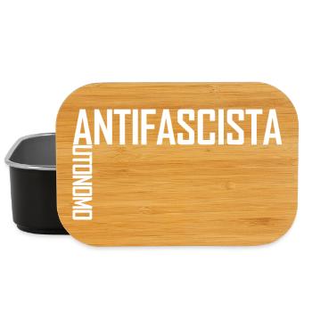 Autonomo Antifascista white - Lunch Box - Schwarz - Vorne