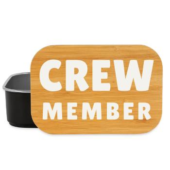Crew Members Around Modern Team Staff Event Group - Lunch Box - black - Front