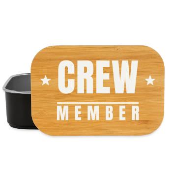 Crew Member Sterne Badge Team Staff Event Festival - Lunch Box - Schwarz - Vorne