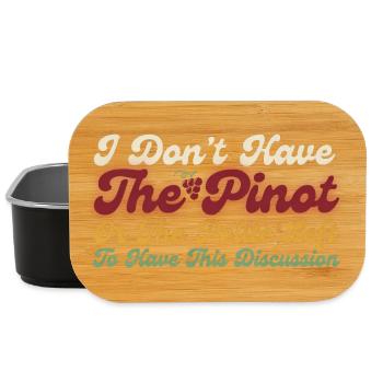 Pinot est parti pour cette discussion - Boîte à goûter - noir - Devant