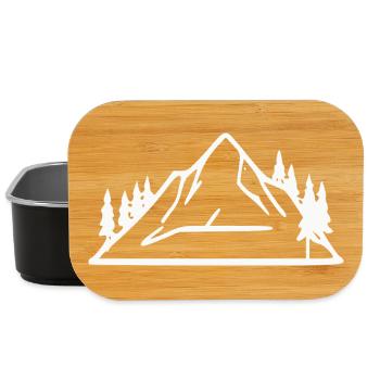 Mountain Hiking Mountaineering Gift - Lunch Box - black - Front
