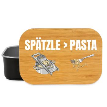 Spätzle sind besser als Pasta Schwäbisch - Lunch Box - Schwarz - Vorne