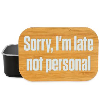 Sorry I'm Late Not Personal ADHD Neurodivergent - Lunch Box - black - Front