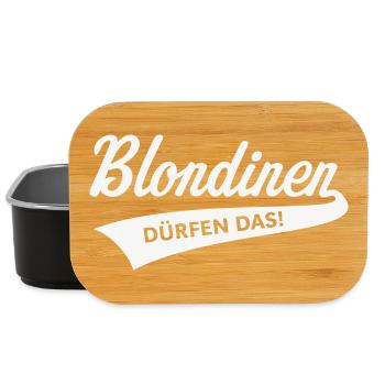 Blondinen Dürfen Das! (Blondine / Blond / V2White) - Lunch Box - Schwarz - Vorne