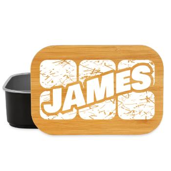 First name James - Lunch Box - black - Front