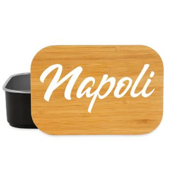 Napoli Script Schriftzug - Lunch Box - Schwarz - Vorne