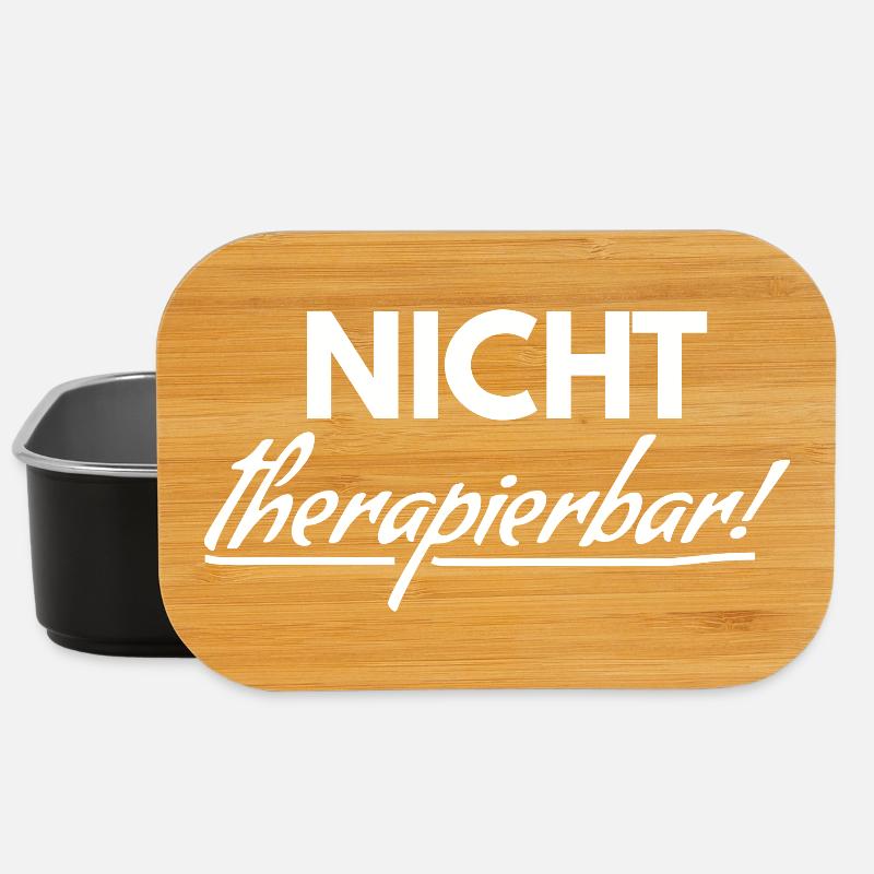 Nicht Therapierbar: Humorvolles Statement - Lunch Box - Schwarz
