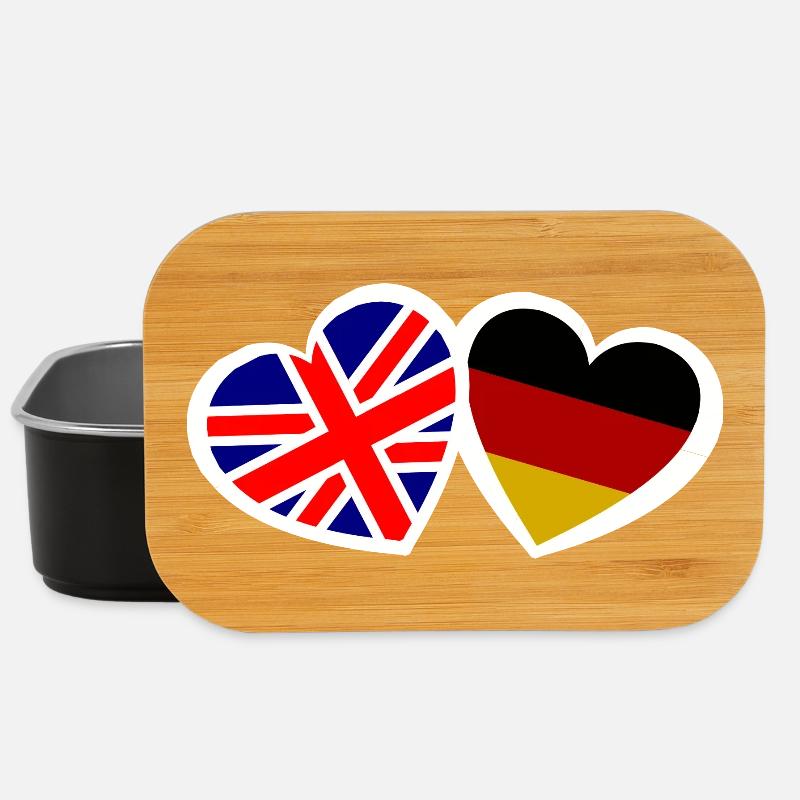 England und Deutschland Liebe - Lunch Box - Schwarz