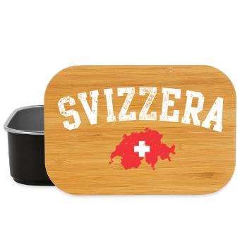 Swiss Map Emblem Crest - Lunch Box - black - Front