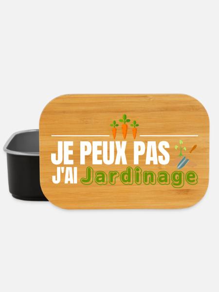 Je peux pas j ai jardinage - Boîte à goûter - noir