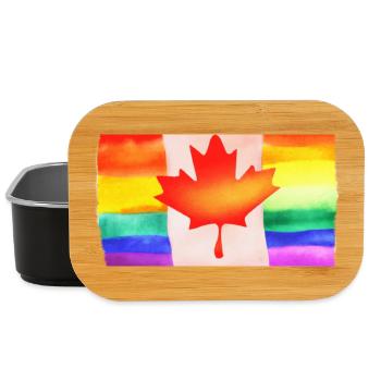 Kanada Flagge LGBTQ - Lunch Box - Schwarz - Vorne
