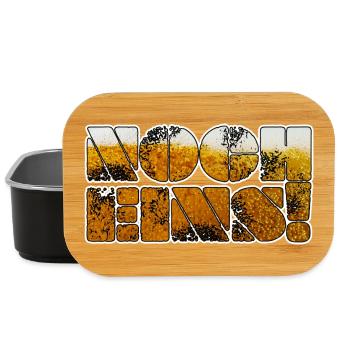 Bier - Noch Eins! - Lustiger Spruch / Funny Shirts - Lunch Box - Schwarz - Vorne