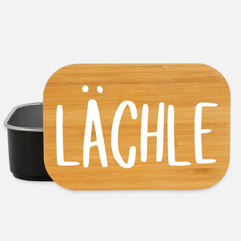 lächle - lachen gute Laune - Lunch Box - Schwarz