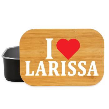 t-shirt J’adore Larissa idée cadeau t-shirt - Boîte à goûter - noir - Devant