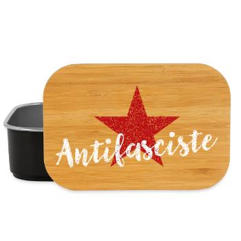Antifaschistisch - Lunch Box - Schwarz - Vorne